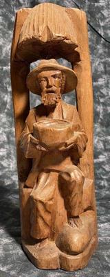 Wooden carved statue