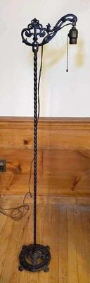 Antique cast iron floor lamp
