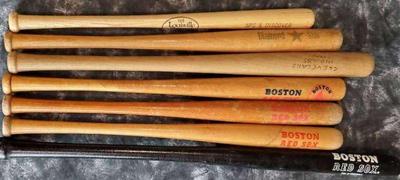 Souvenir wooden baseball bats red sox indians and others
