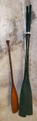Oars and paddle