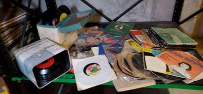 Vintage 45s records children s, beatles, 70s.