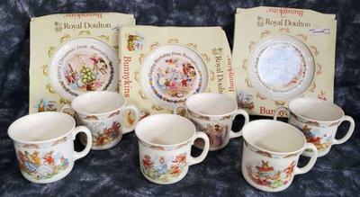 Royal doulton bunnykins holiday plates mugs