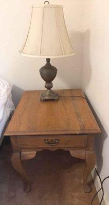 End table with lamp