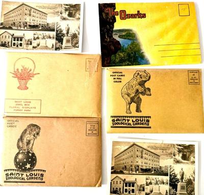 Vintage postcards missouri set photos art