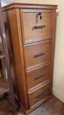 Wood file cabinet