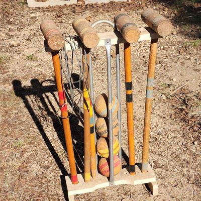 Vintage croquet set