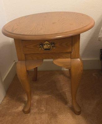 Oval end table