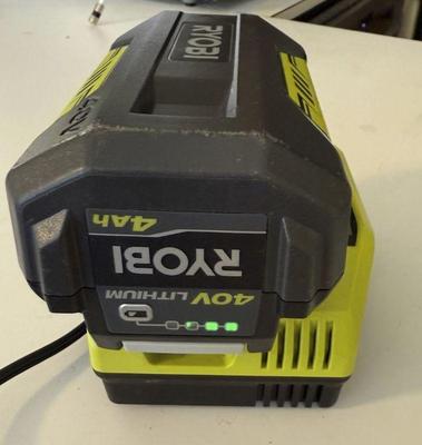 Ryobi 40v weedeater trimmer battery 2 chargers