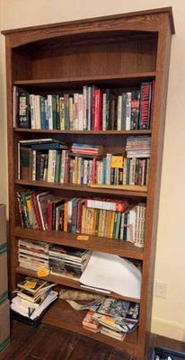 Larger wooden book shelf
