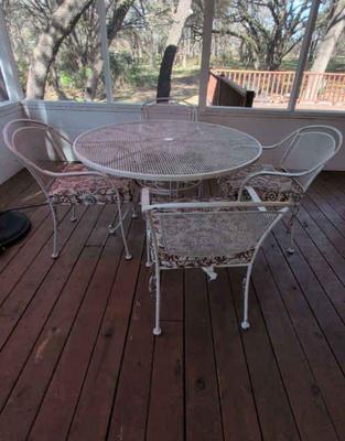 Metal table 4 chairs