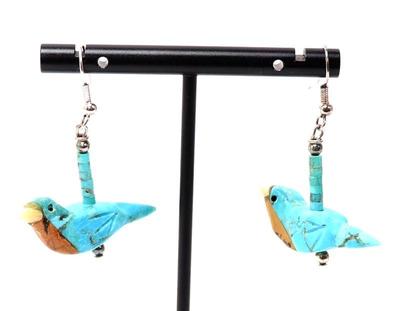 Lot 182 lovely pair of parrot earrings