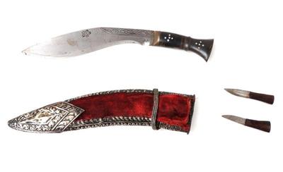 Lot 56 ornate nepalese dagger w accessories
