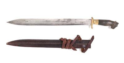 Lot 85 large negrito bolo sword w scabbard