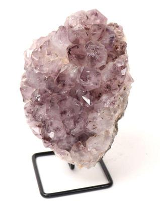 Lot 217 nice raw amethyst geode mineral on stand
