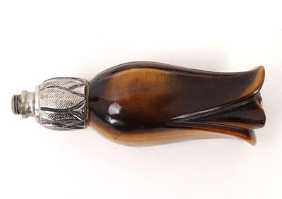 Lot 208 lovely tiger s eye & sterling silver cane finial