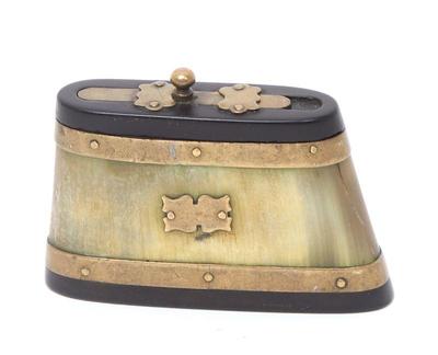 Lot 116 european horn snuff box circa 1900