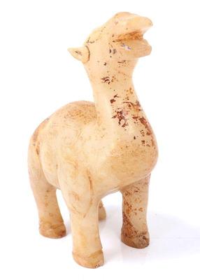 Sale Photo Thumbnail #317: Lot 323 chinese white hardstone carved camel