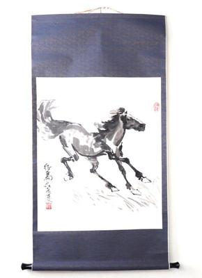 Lot 315 chinese galloping horse scroll