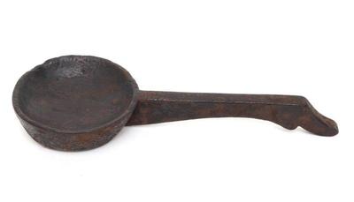 Lot 266 finely carved wood ladle indonesian