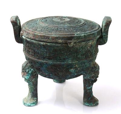 Lot 306 chinese archaistic bronze gui vessel w tl test