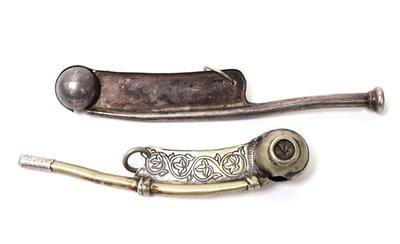 Lot 165 two bosun whistle one sterling british navy