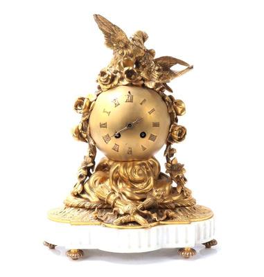 Lot 234 french ormolu bronze marble mantle clock