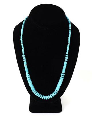 Lot 145 gorgeous turquoise disc necklace