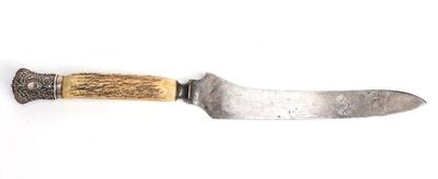 Lot 19 silver mounted cutting knife marked solingen