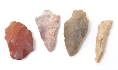 Lot 365 lot of native american stone tools points