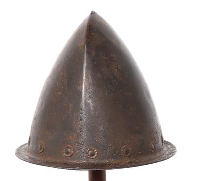 Lot 131 italian cabasset helm w papal arsenal mark