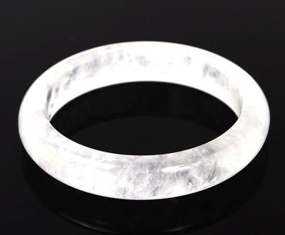 Lot 153 gorgeous rock crystal polished bangle bracelet
