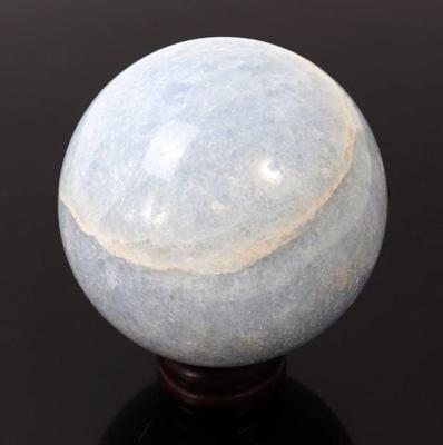 Lot 209 lovely aquamarine polished sphere wstand