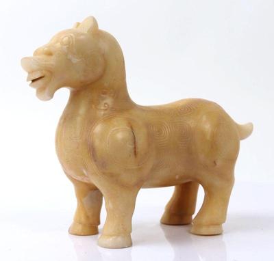 Lot 321 chinese white hardstone carved horse