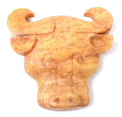 Lot 322 chinese hardstone bull plaque