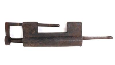 Lot 341 enormous asian iron slide lock key