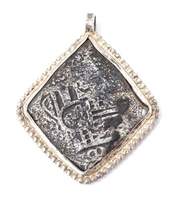 Lot 150 spanish atocha treasure galleon 8 reale coin pendant 14k gold