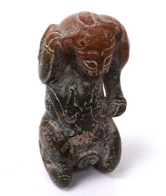 Lot 292 chinese feline carved stone statue