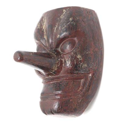 Lot 351 vintage japanese wood carved tengu mask