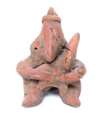 Lot 196 colima pottery mother child figure, 300bce 300ce