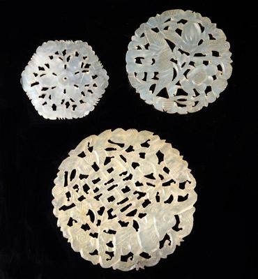 Lot 329 three gorgeous chinese openwork plaques