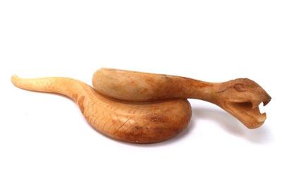 Lot 291 chinese white hardstone coiled snake carving
