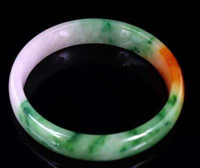 Lot 174 gorgeous chinese rainbow jade bangle bracelet