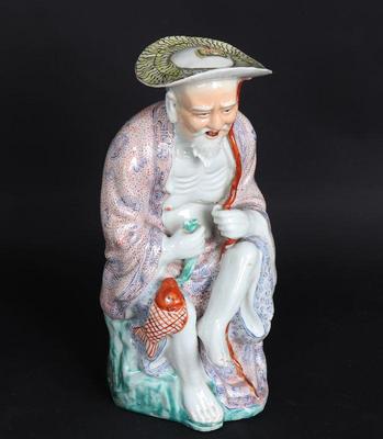 Lot 344 happy fisherman' figural porcelain, republic period or earlier