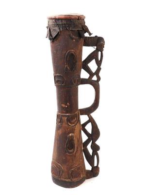 Lot 259 indonesian wood carved walking drum