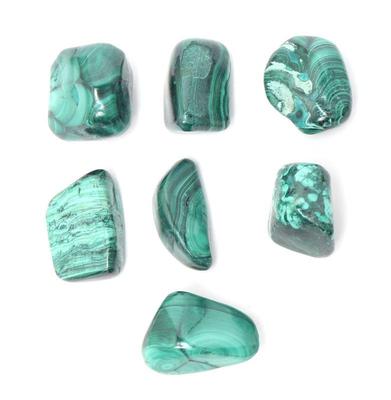 Lot 215 group of seven malachite pieces