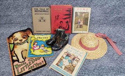 Vintage and antique children s books, shoes
