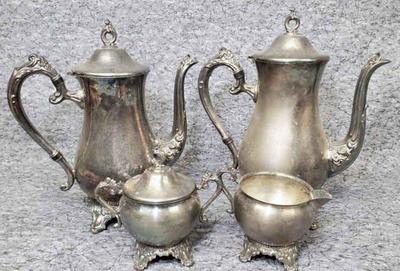 Vintage pilgrim silver plated tea coffee service