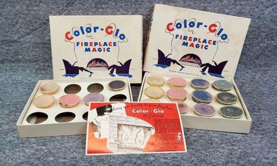 Vintage colonial color glow fireplace wax tarts