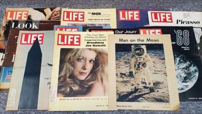 1968 1969, 1972 life magazines moon landing