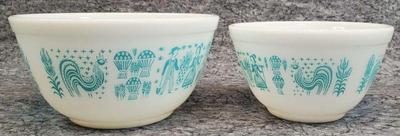 Pyrex amish butterprint bowls 401 and #402